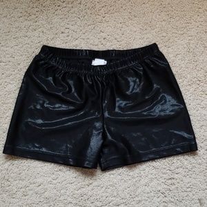 Black shiny workout/ volleyball shorts